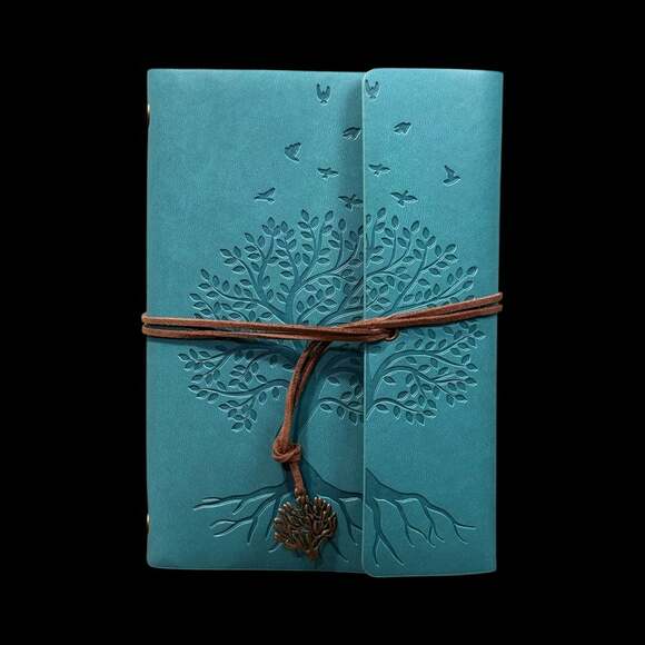 Uknown Other - A5 Tree of Life Embossed Teal PU Leather Refillable 6-Ring Binder Journal